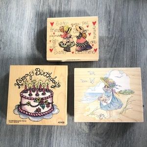Rubber Stamps Various Lot of 3 NEW, never used